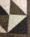 Gold and Black Star Door Quilt
