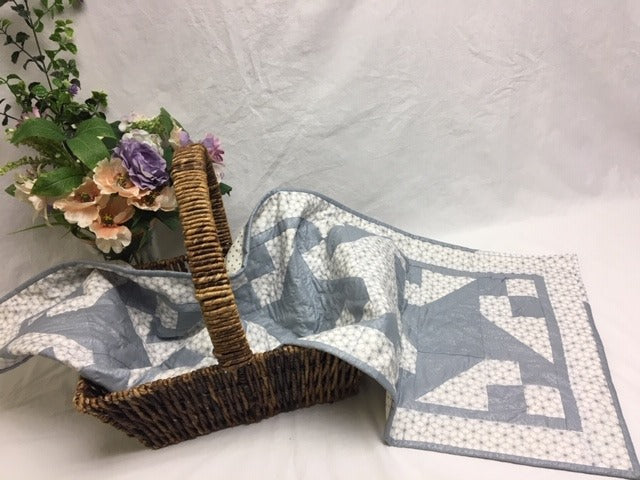 Silver Chanukah Table Runner